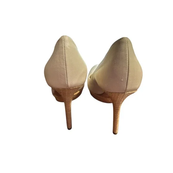 Christian Dior Cream Leather Platform Stiletto Heels‎ Shoes - Picture 16 of 16